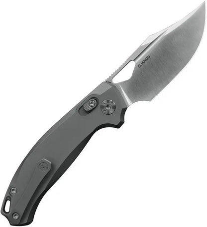 Kunwu Knives Django Crossbar Lock Op X707T-2 EDC Knife With Elmax Blade And Orange Peel Titanium Handle by Kunwu Knives