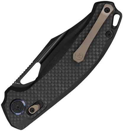 Kunwu Django Crossbar Lock Knife NX707XLF DLC Elmax Blade Carbon Fiber Handle For EDC Enthusiasts by Kunwu Knives