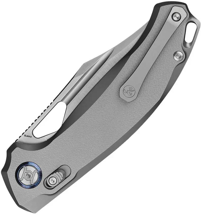 Kunwu Knives Django XL XT Lock OP Elmax Satin Blade Orange Peel Titanium Handle For EDC Enthusiasts by Kunwu Knives