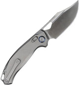 Kunwu Knives Django XL XT Lock OP Elmax Satin Blade Orange Peel Titanium Handle For EDC Enthusiasts by Kunwu Knives