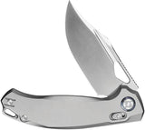 Kunwu Knives Django XL XT Lock OP Elmax Satin Blade Orange Peel Titanium Handle For EDC Enthusiasts by Kunwu Knives
