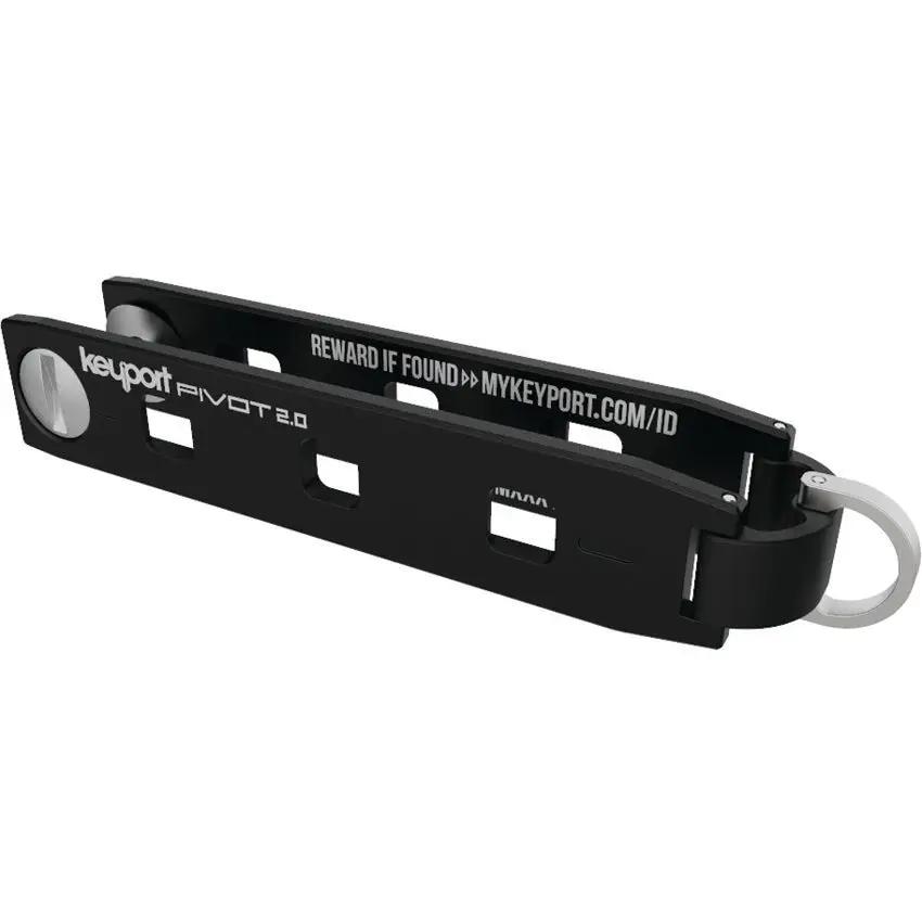 Keyport Pivot 2.0 Aluminum Black - Compact Eight-Key And Tool Inserts Organizer For Everyday Carry by Keyport