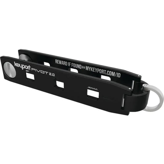 Keyport Pivot 2.0 Aluminum Black - Compact Eight-Key And Tool Inserts Organizer For Everyday Carry by Keyport