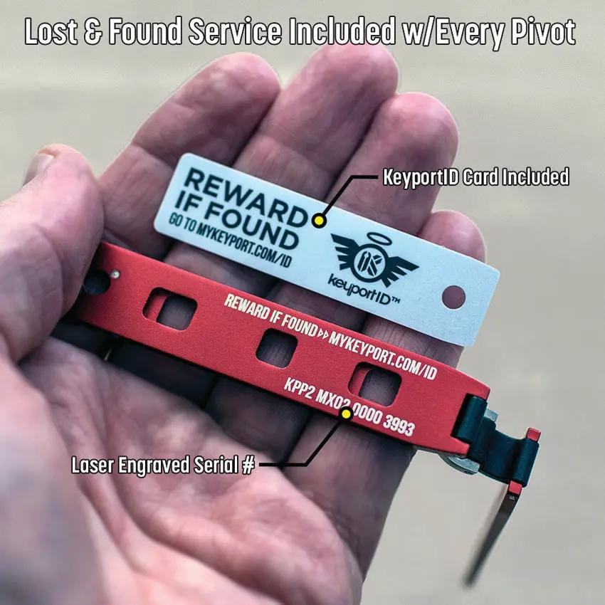 Keyport Pivot 2.0 Aluminum Black - Compact Eight-Key And Tool Inserts Organizer For Everyday Carry by Keyport