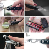 Keyport Pivot Outdoor Bundle Red - All-In-One Multitool Kit With Aluminum Handle Flashlight Module Pocket Knife by Keyport