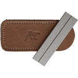 Katz Diamond Sharpener FSL G4 Coarse Grit With Fish Hook Groove And Brown Leather Pouch by Katz