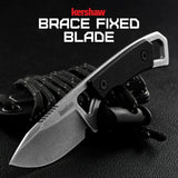 Kershaw Brace Fixed Blade 2085 – Compact Neck Knife, Maximum Utility