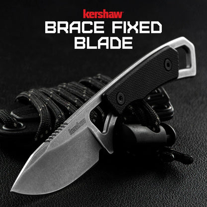 Kershaw Brace Fixed Blade 2085 – Compact Neck Knife, Maximum Utility