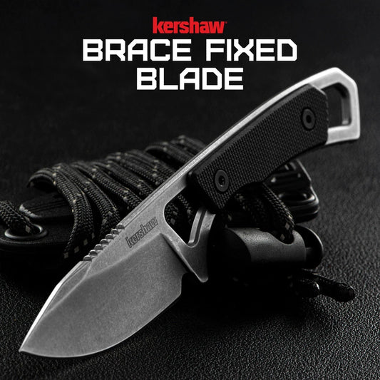 Kershaw Brace Fixed Blade 2085 – Compact Neck Knife, Maximum Utility