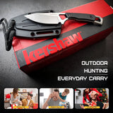 Kershaw Brace Fixed Blade 2085 – Compact Neck Knife, Maximum Utility