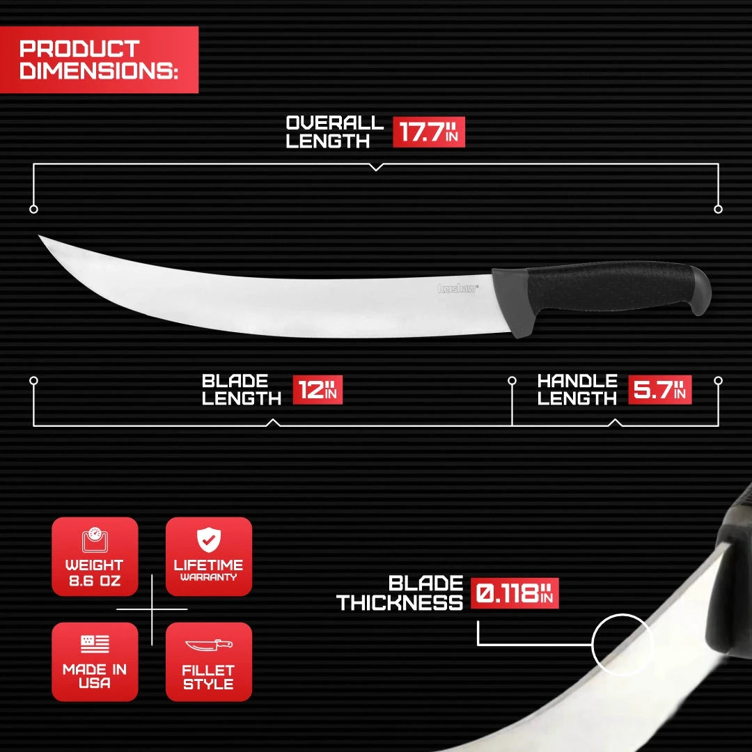 Kershaw 12-Inch Curved Fillet Knife by Kershaw