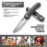 CRKT Kith Front Lock Knife by Ken Steigerwalt for EDC Carry, Satin 3in 8Cr13MoV Blade, Textured GRN Handle by CRKT