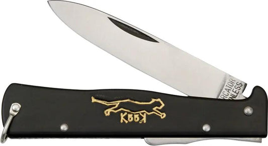 Otter Messer Mercator Black Cat Stainless Folding Knife - 3.5 Inch Blade for Outdoors and Everyday Carry by OTTER-Messer