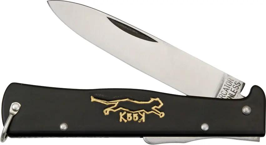 Otter Messer Mercator Black Cat Stainless Folding Knife - 3.5 Inch Blade for Outdoors and Everyday Carry by OTTER-Messer