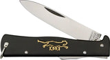 Otter Messer Mercator Black Cat Stainless Folding Knife - 3.5 Inch Blade for Outdoors and Everyday Carry by OTTER-Messer