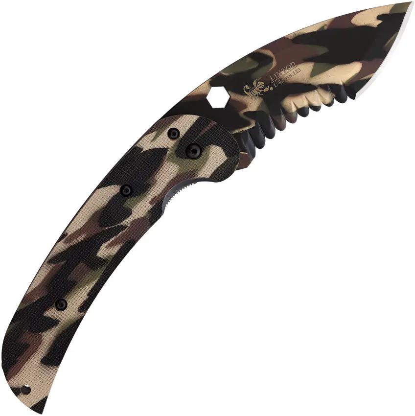 Linton Cutlery Large Tactical Linerlock Camo L92019 by Linton Cutlery