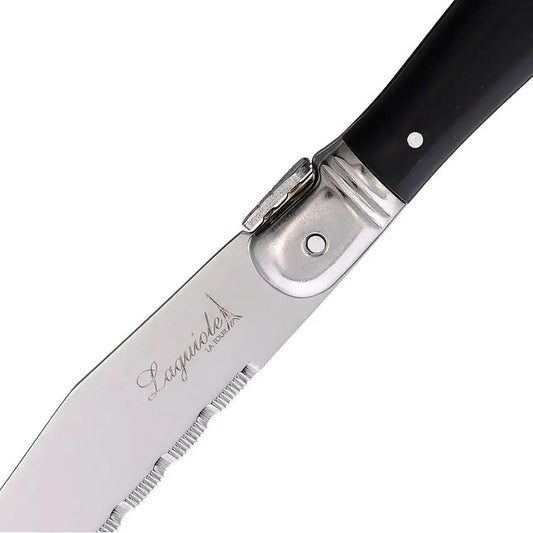 Laguiole Steak Knife Set Black 6 Piece - Includes Durable Case And Elegant Presentation Box by Laguiole