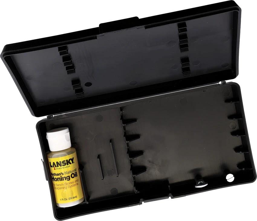 Lansky LB700 Custom Carrying Case For Knife Sharpeners Lid Case Stores 5 Guide Rods And 5 Hones Includes Honing Oil by Lansky