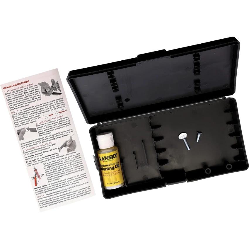 Lansky LB700 Custom Carrying Case For Knife Sharpeners Lid Case Stores 5 Guide Rods And 5 Hones Includes Honing Oil by Lansky