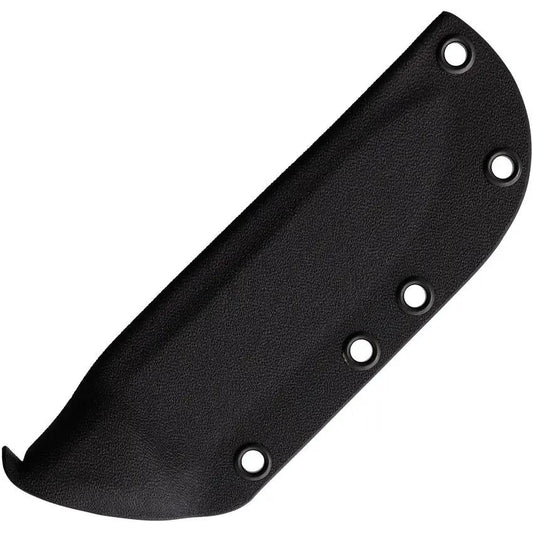 Linder Super Edge 2 Fixed Blade Knife - Satin ATS 34 Blade, 9.25 Inch Overall, Black Rubber Handle, Kydex Sheath by Linder