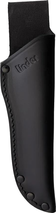 Linder Drugar Super Edge 6 W02LI06 S And W03LI12 - 9.25in Overall, Satin ATS34 Blade, Black TPE Handle, Leather Sheath by Linder