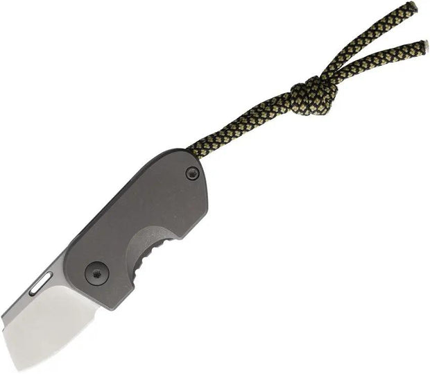 Linder LUMPI Mini Framelock W01WE001 - Compact 2 Inch Closed, Satin 1 Inch Blade, Titanium Handle With Lanyard Hole by Linder