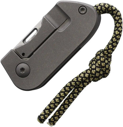 Linder LUMPI Mini Framelock W01WE001 - Compact 2 Inch Closed, Satin 1 Inch Blade, Titanium Handle With Lanyard Hole by Linder