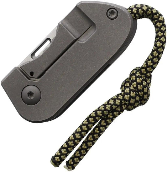 Linder LUMPI Mini Framelock W01WE001 - Compact 2 Inch Closed, Satin 1 Inch Blade, Titanium Handle With Lanyard Hole by Linder