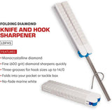 Lansky Diamond Fish Hook Sharpener Folding Field Tool for Anglers with Three Grooves by Lansky