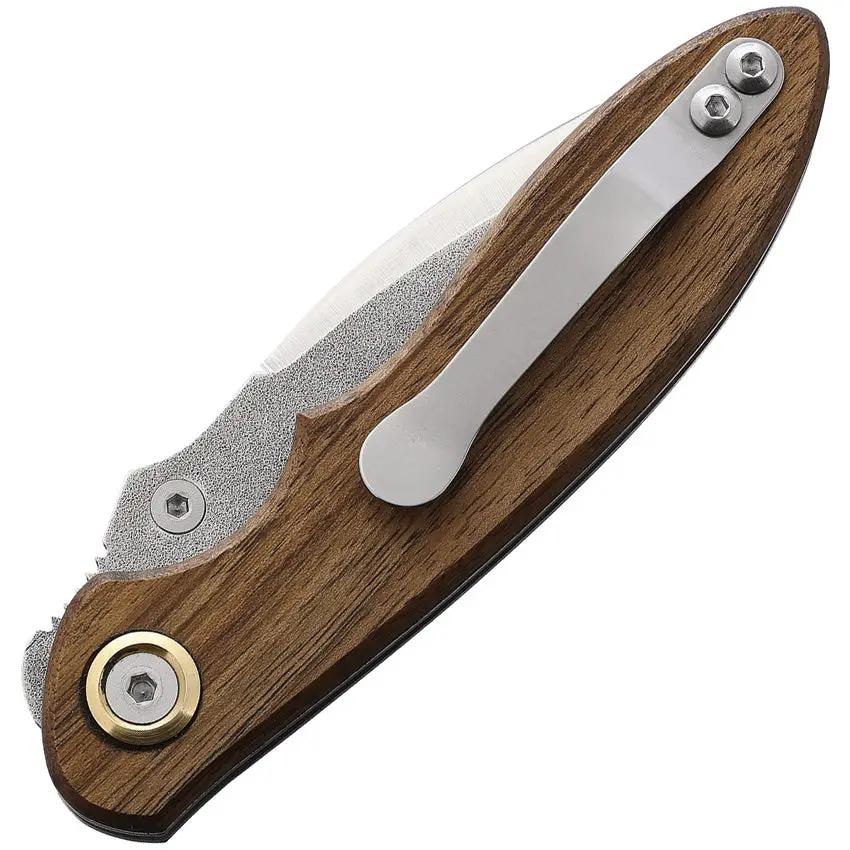 Leader Knives Fuga F110 Linerlock Walnut Handle 4.5 Inch Closed 3.25 Inch Blade 4116 Stainless - Enhanced Versatility by Leader Knives