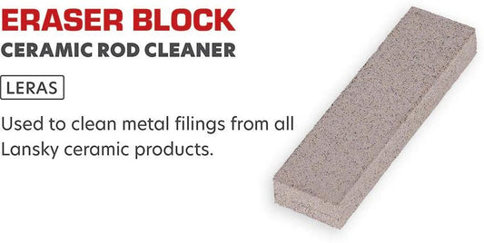 Lansky LERAS Eraser Block For Knife Sharpening Rods - Removes Metal Deposits, Restores Ceramic Rod Performance For Pros by Lansky