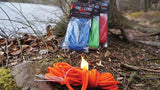 Live Fire FireCord 25ft Safety Orange - 8th Inner Strand Fire Tinder That Ignites Easily and Is Waterproof by Live Fire