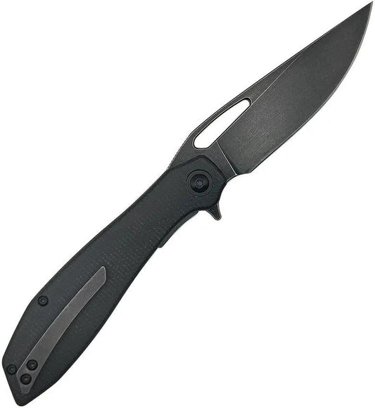 Luft Concepts BXTR Linerlock Black Micarta FA-202 - D2 Tool Steel Blade, Black Stonewash Finish, Pocket Clip by Luft Concepts