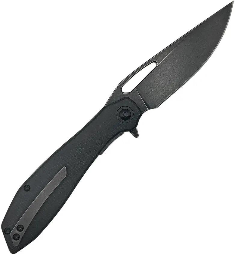 Luft Concepts BXTR Linerlock Black Micarta FA-202 - D2 Tool Steel Blade, Black Stonewash Finish, Pocket Clip by Luft Concepts