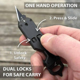 Lever Gear Edge XT Multi Tool - Retractable Utility Blade, Safety Lock, Quick Box Opener, Ruler, Hex Driver by Lever Gear