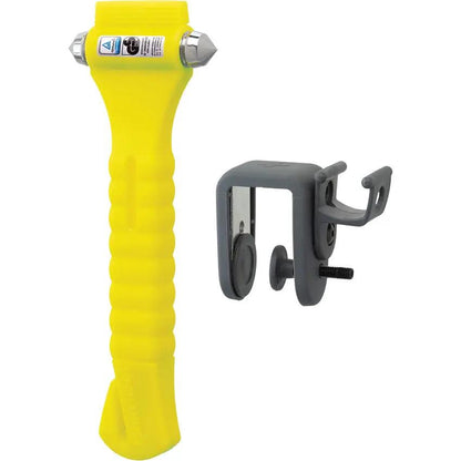 Lifehammer Safety Hammer - Glows in the Dark, Breaks Tempered Car Glass, Cuts Seat Belts, Screwless Mount by Lifehammer