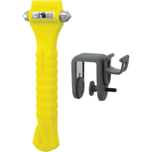 Lifehammer Safety Hammer - Glows in the Dark, Breaks Tempered Car Glass, Cuts Seat Belts, Screwless Mount by Lifehammer
