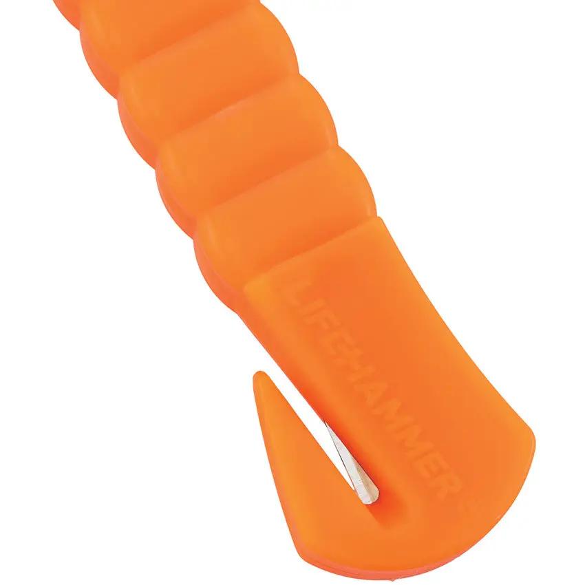 Lifehammer Safety Hammer Orange - Glass Breaker And Seat Belt Cutter That Glows In The Dark With Screwless Door Mount by Lifehammer