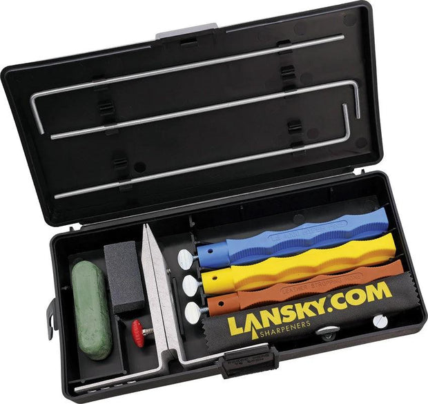 Lansky Sharpening System Finishing LKFIN Knife Sharpening Kit For Enthusiasts With Knife Clamp And Angle Selector by Lansky