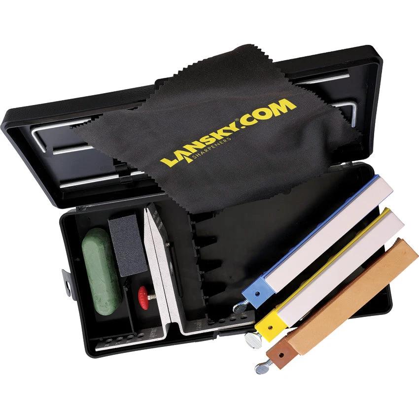 Lansky Sharpening System Finishing LKFIN Knife Sharpening Kit For Enthusiasts With Knife Clamp And Angle Selector by Lansky