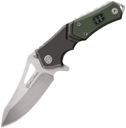 Lansky Responder Linerlock Knife 3.25in Blade 440C Stainless Black Green G10 Handle Pocket Clip EDC by Lansky