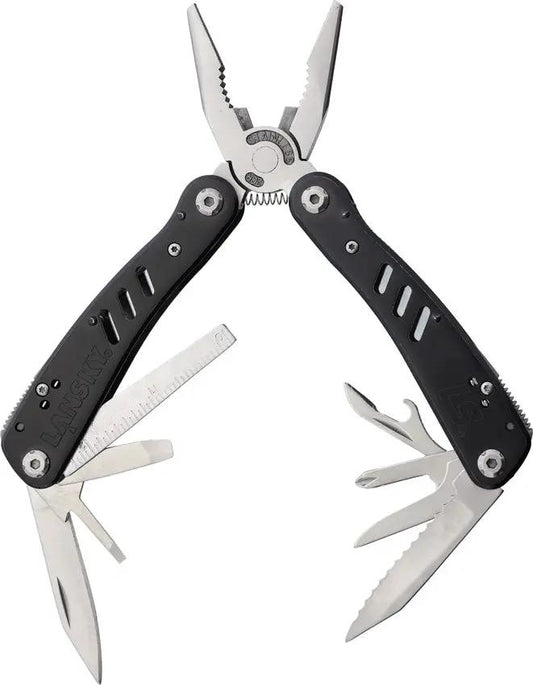 Lansky LMT100B Multi Tool With Pliers Wire Cutter Serrated Blade And Magnetic Bit Holder For Outdoor Enthusiasts by Lansky