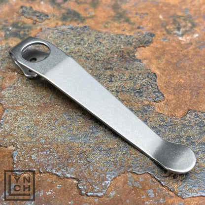LynchNW Spyderco Long Clip - Long Size With Stonewash Titanium Construction For Everyday Carry by LynchNW
