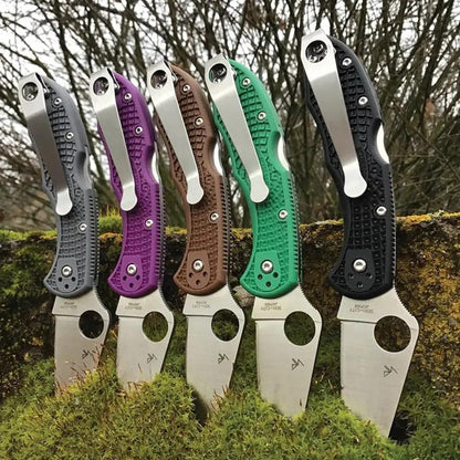 LynchNW Spyderco Long Clip - Long Size With Stonewash Titanium Construction For Everyday Carry by LynchNW