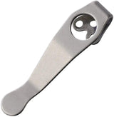 LynchNW Stubby Clip - Titanium Stonewash Finish For Spyderco 3-Hole Pattern Compatibility by LynchNW
