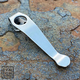 LynchNW Spyderco Standard Clip Titanium Stonewash Finish - Stonewash Titanium Construction by LynchNW