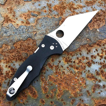 LynchNW Spyderco Standard Clip Titanium Stonewash Finish - Stonewash Titanium Construction by LynchNW