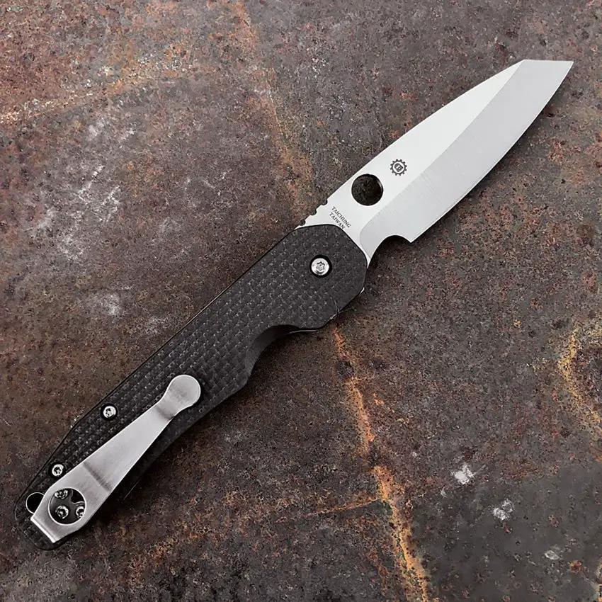 LynchNW Spyderco Standard Clip Titanium Stonewash Finish - Stonewash Titanium Construction by LynchNW