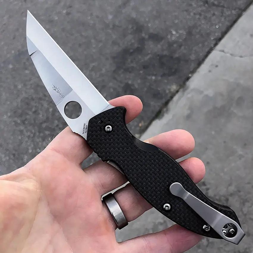 LynchNW Spyderco Standard Clip Titanium Stonewash Finish - Stonewash Titanium Construction by LynchNW