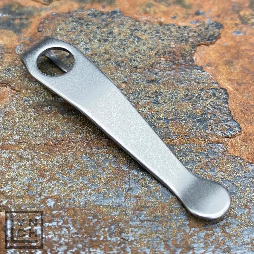 LynchNW Spyderco Standard Clip - Stonewash Titanium Construction, Standard Size, Boxed by LynchNW
